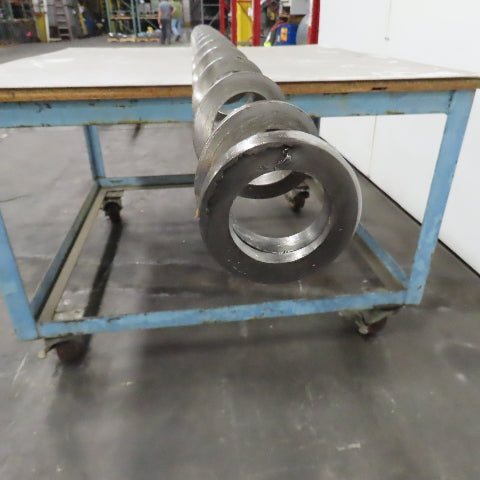 3-1/4" OD x 2.02" ID Centerless Trash Scrap Chip Auger Screw 101-1/2"L 4" Pitch