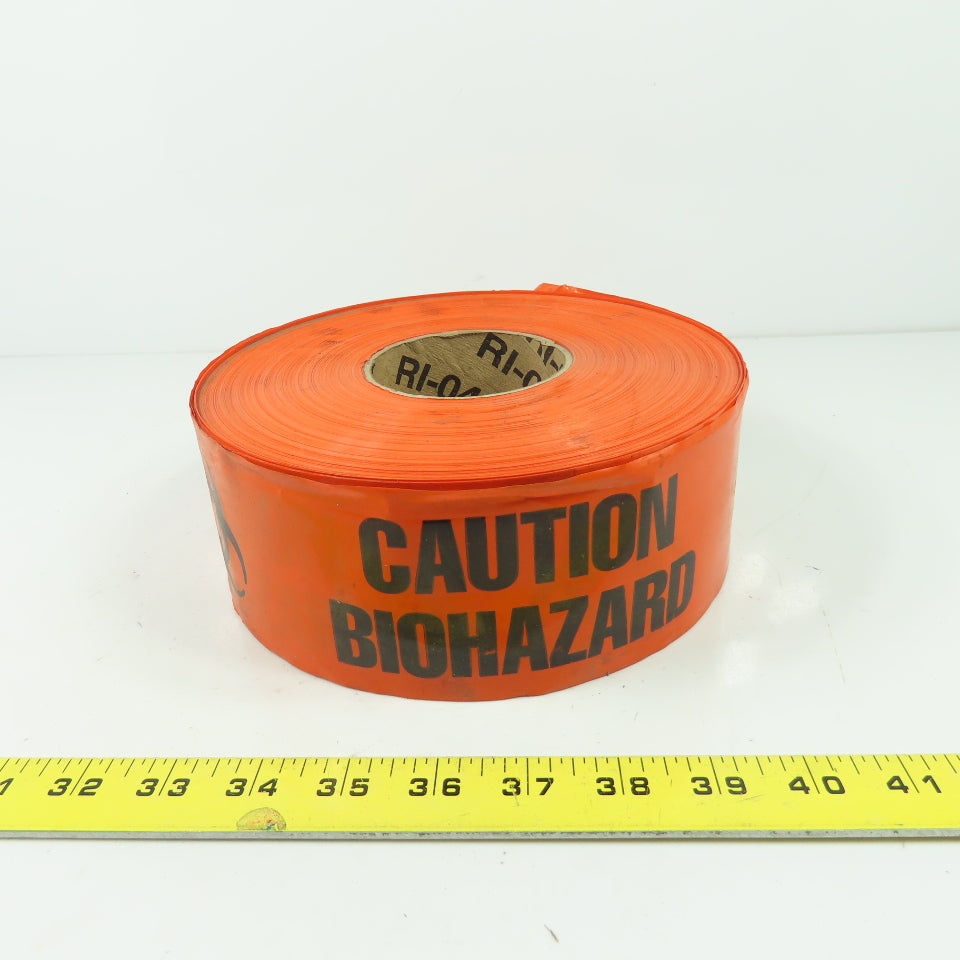 Brady 91448 CAUTION BIOHAZARD Orange Barricade Tape