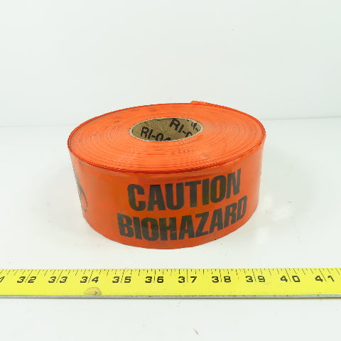 Brady 91448 CAUTION BIOHAZARD Orange Barricade Tape