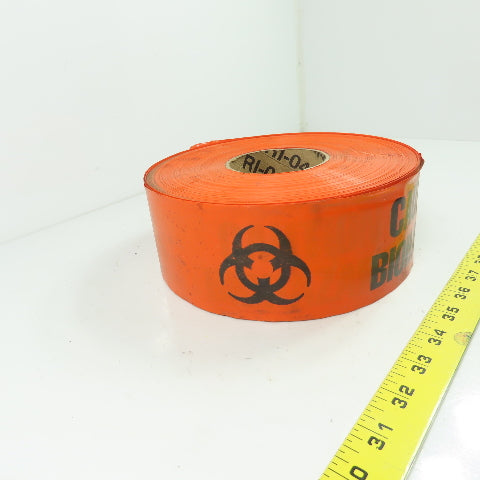 Brady 91448 CAUTION BIOHAZARD Orange Barricade Tape