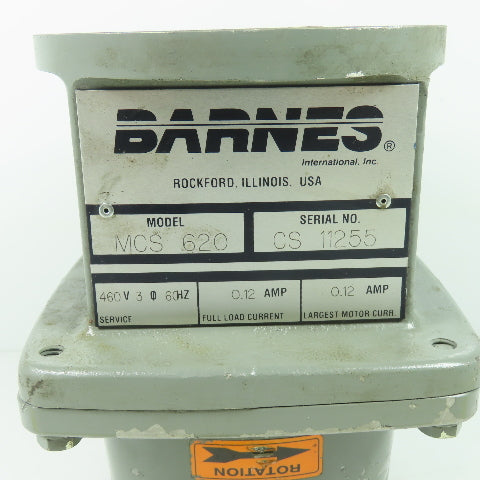 Barnes MCS-620 Magnetic Separator Gear Head Assembly 22G-12BR