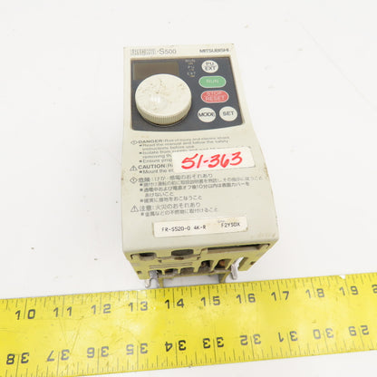 Mitsubishi FR-S520-0.4K-R Freqrol S500 0.4kW 200-240V Inverter Drive 0.5-120Hz
