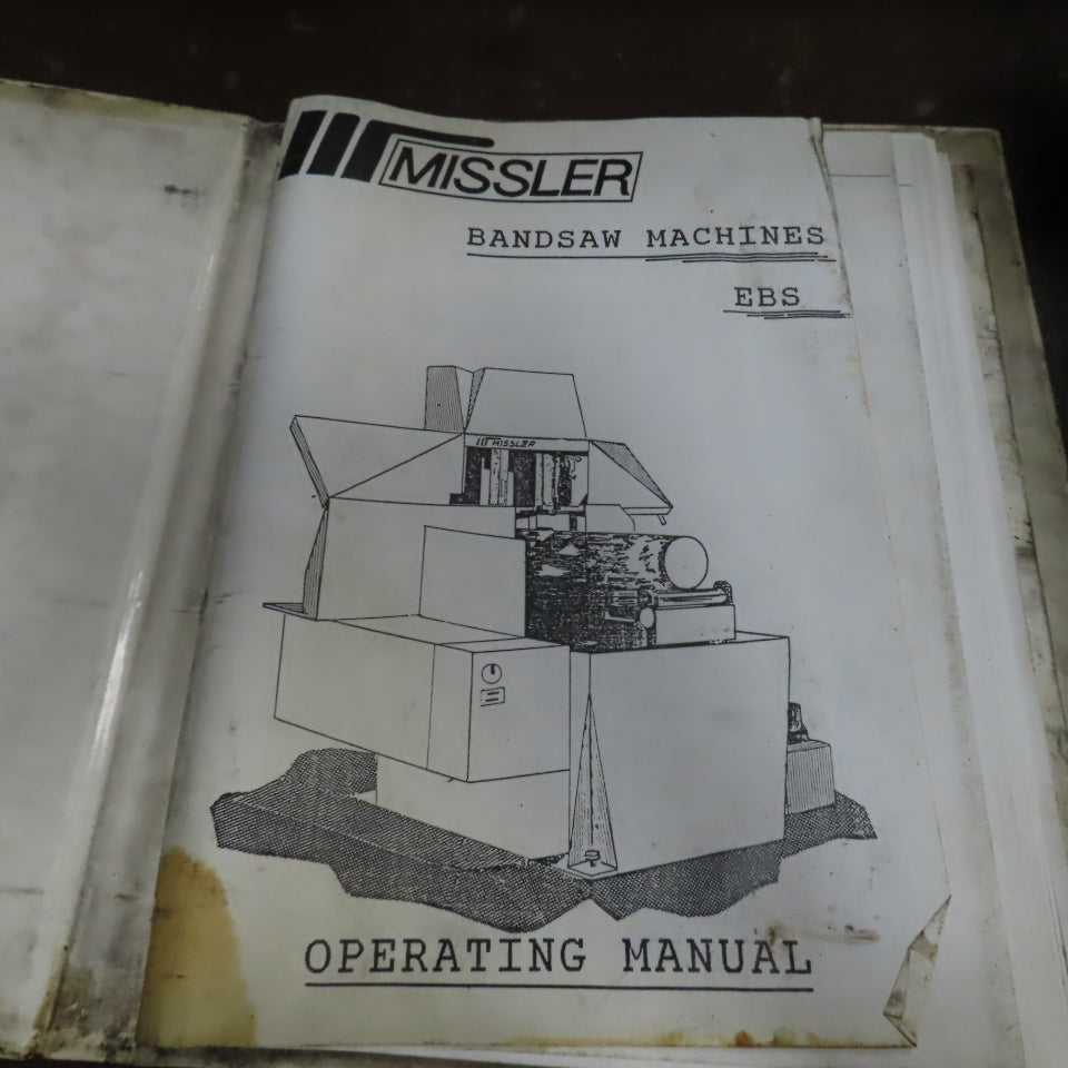 Missler EBS 11 11" x 11" Horizontal Automatic Bandsaw 208V 3PH "Needs Repair"