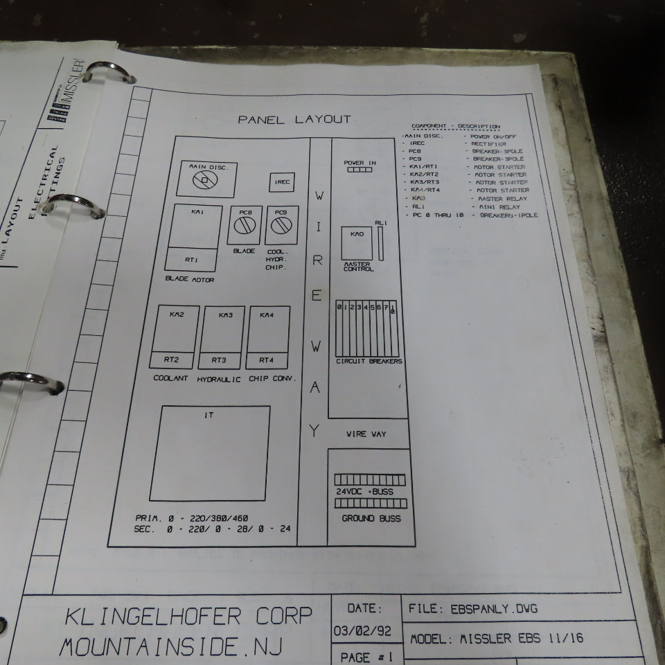 Missler EBS 11 11" x 11" Horizontal Automatic Bandsaw 208V 3PH "Needs Repair"