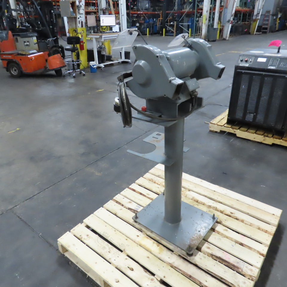 Dayton 2Z342J 8" 3/4HP Dual Wheel Pedestal Bench Grinder 230/460V 3PH 3450RPM