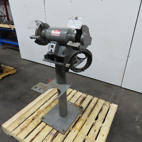 Dayton 2Z342J 8" 3/4HP Dual Wheel Pedestal Bench Grinder 230/460V 3PH 3450RPM