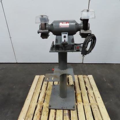 Dayton 2Z342J 8" 3/4HP Dual Wheel Pedestal Bench Grinder 230/460V 3PH 3450RPM