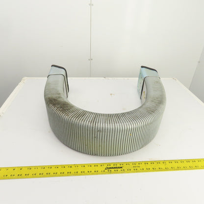 51" OAL Enclosed Cable Carrier Energy Chain 6" x 3-1/2" ID W/Anchors