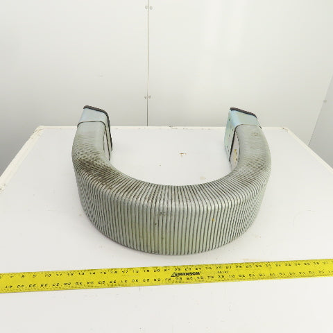 51" OAL Enclosed Cable Carrier Energy Chain 6" x 3-1/2" ID W/Anchors