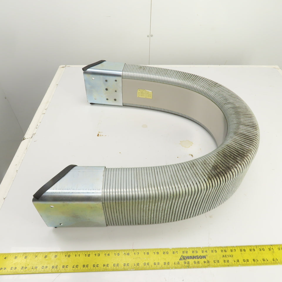 51" OAL Enclosed Cable Carrier Energy Chain 6" x 3-1/2" ID W/Anchors