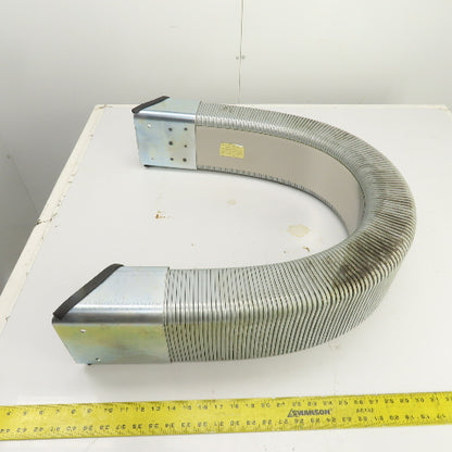 51" OAL Enclosed Cable Carrier Energy Chain 6" x 3-1/2" ID W/Anchors