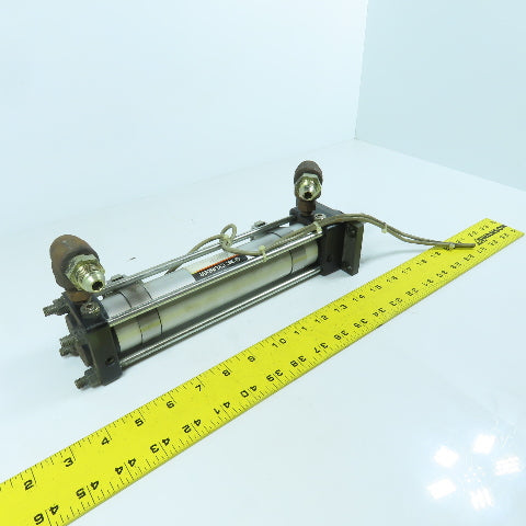 SMC CHDAF40-162-69L Hydraulic Cylinder 40mm Bore 162mm Stroke W/ Sensors