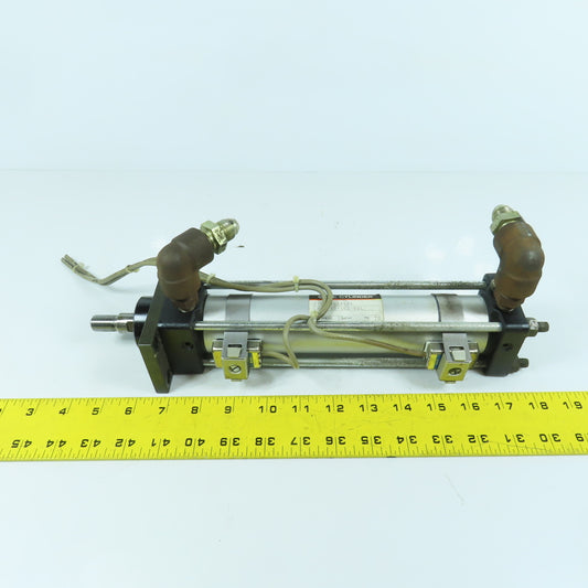 SMC CHDAF40-162-69L Hydraulic Cylinder 40mm Bore 162mm Stroke W/ Sensors