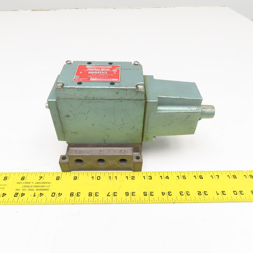Numatics 32SAD4410 Single Solenoid Directional Valve Spring Return 120V