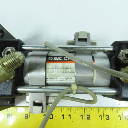 SMC CHDAF40-35-69L Hydraulic Cylinder 40mm Bore 35mm Stroke W/ Sensors