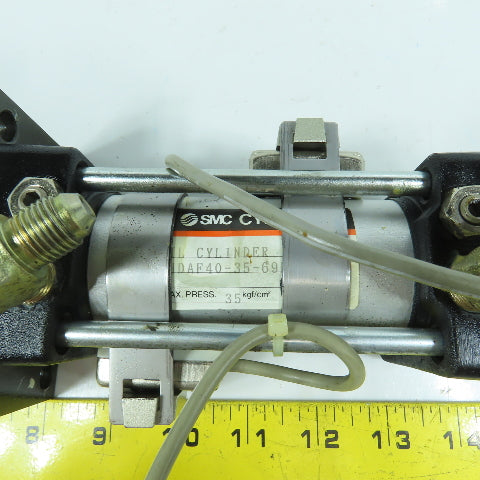 SMC CHDAF40-35-69L Hydraulic Cylinder 40mm Bore 35mm Stroke W/ Sensors