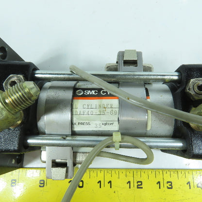 SMC CHDAF40-35-69L Hydraulic Cylinder 40mm Bore 35mm Stroke W/ Sensors