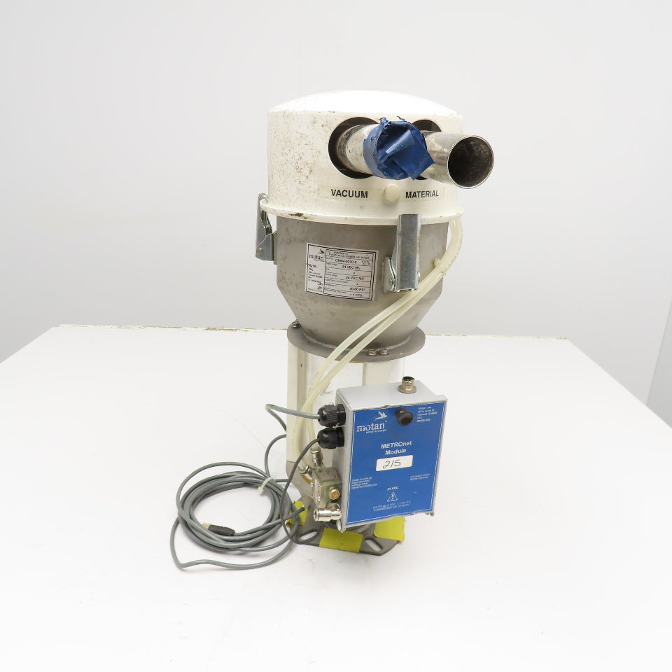 Motan MV02-M-151 Dry Bulk Material Loader Hopper W/ Metronet Module 1.4L Approx.