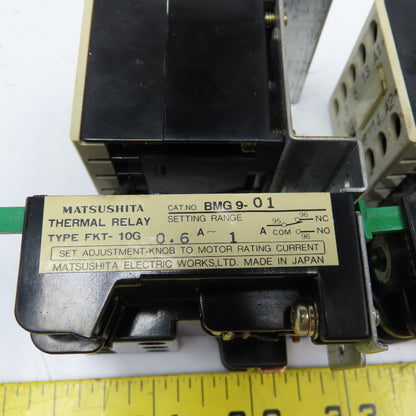 Matsushita BMP650504 220V 2.2kW Max Contactor 24VDC Coil Misc Overloads Lot Of 3