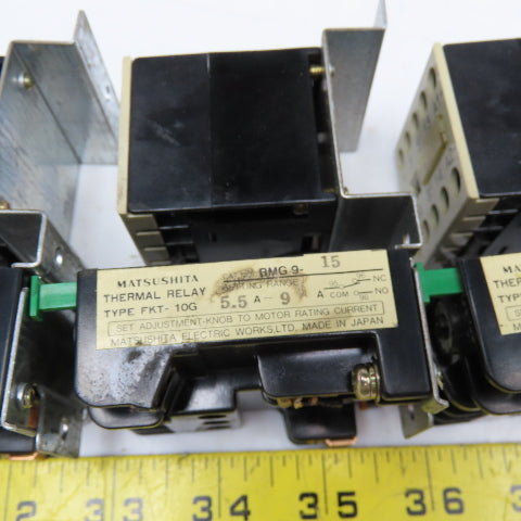Matsushita BMP650504 220V 2.2kW Max Contactor 24VDC Coil Misc Overloads Lot Of 3