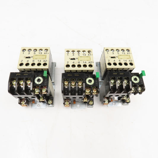 Matsushita BMP650504 220V 2.2kW Max Contactor 24VDC Coil Misc Overloads Lot Of 3