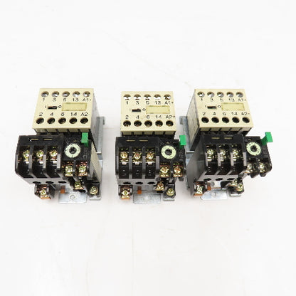 Matsushita BMP650504 220V 2.2kW Max Contactor 24VDC Coil Misc Overloads Lot Of 3