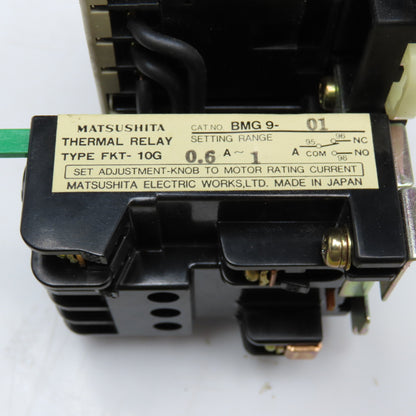 Matsushita BMP758514 220V 3Ph 2.2kW Reversing Contactor 0.6-1A Trip 24VDC Coil