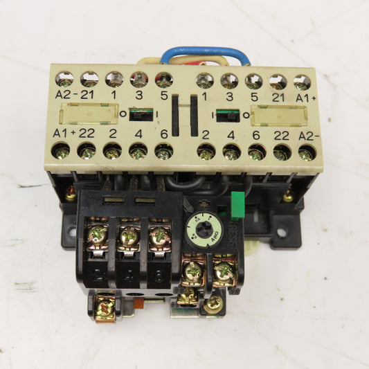 Matsushita BMP758514 220V 3Ph 2.2kW Reversing Contactor 0.6-1A Trip 24VDC Coil