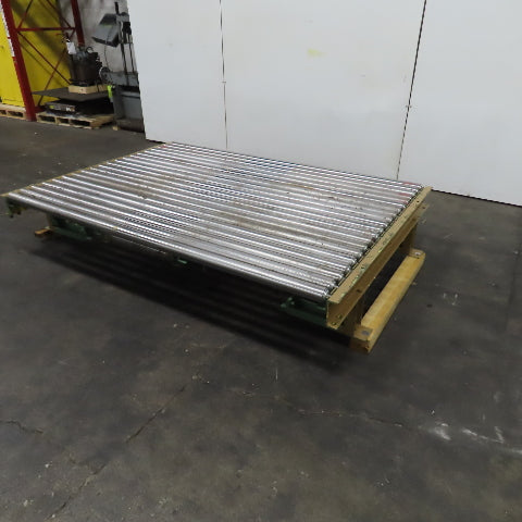 84" W x 60" L Belt Driven Power Roller Pallet Conveyor 2.5"OD 20FPM (Needs Belt)