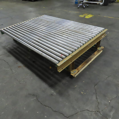 84" W x 60" L Belt Driven Power Roller Pallet Conveyor 2.5"OD 20FPM (Needs Belt)