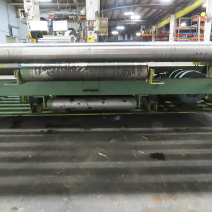 84" W x 60" L Belt Driven Power Roller Pallet Conveyor 2.5"OD 20FPM (Needs Belt)