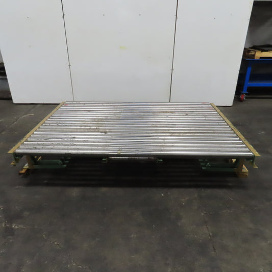 84" W x 60" L Belt Driven Power Roller Pallet Conveyor 2.5"OD 20FPM (Needs Belt)