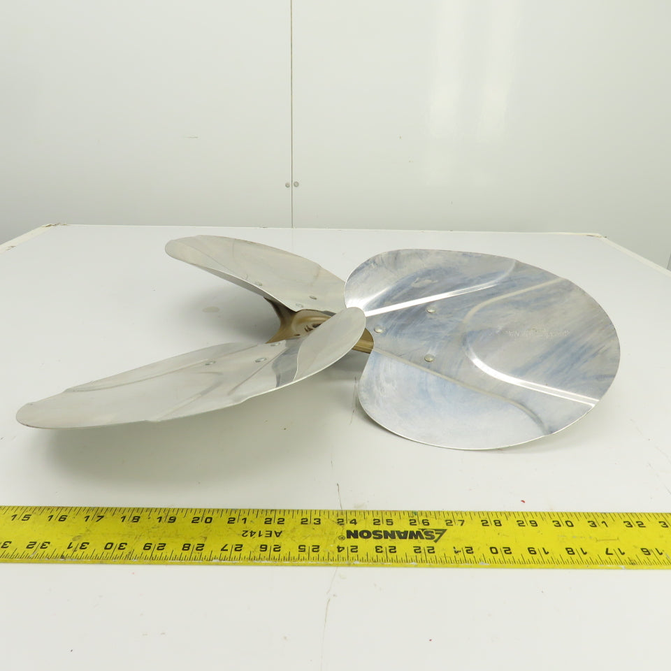 03148 3-Blade 22" Stainless Steel Prop Fan Only 1/2" Bore 1200RPM Max