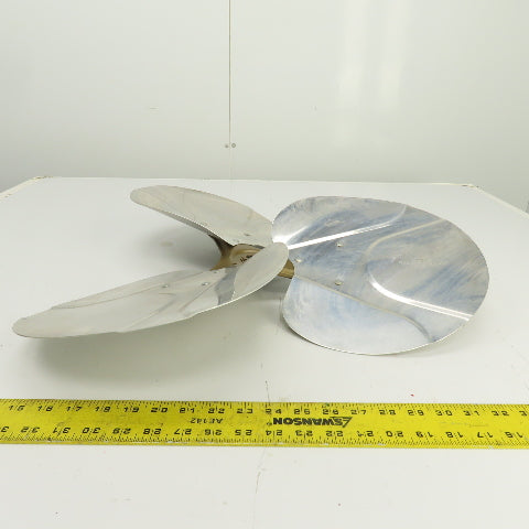 03148 3-Blade 22" Stainless Steel Prop Fan Only 1/2" Bore 1200RPM Max