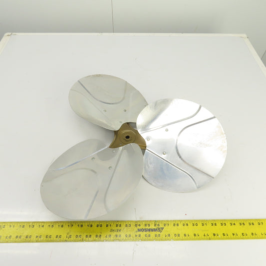 03148 3-Blade 22" Stainless Steel Prop Fan Only 1/2" Bore 1200RPM Max