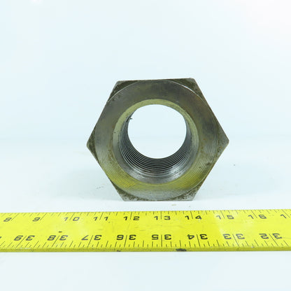 2-3/4"-4 Hex Nut Heavy Duty 3" Wide 4-1/2" Hex With Set Screw