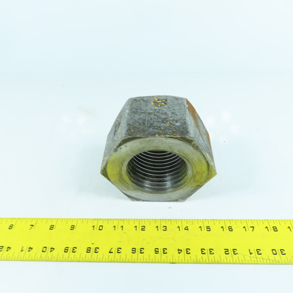 2-3/4"-4 Hex Nut Heavy Duty 3" Wide 4-1/2" Hex With Set Screw