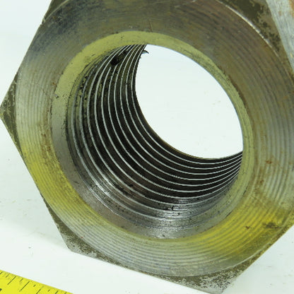 2-3/4"-4 Hex Nut Heavy Duty 3" Wide 4-1/2" Hex With Set Screw