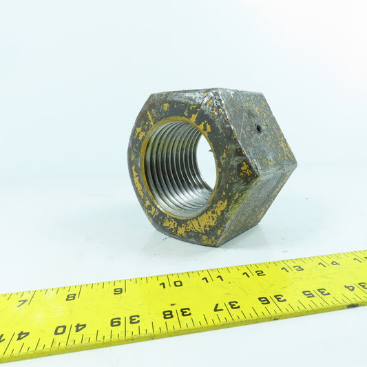 2-3/4"-4 Hex Nut Heavy Duty 3" Wide 4-1/2" Hex With Set Screw