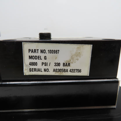 Hytec 100987 Model G 4800PSI Compact Pneumatic Hydraulic Pump 1/4" NPT