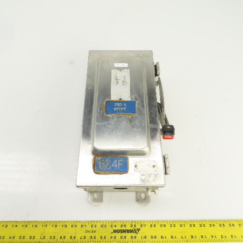 Square D H322 NDS 60A Fusible Single Throw Stainless Safety Disconnect Switch