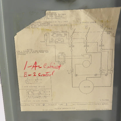 Allen Bradley 712AAA43-103 Ser K Nema Size 0 Combination Starter 2-5HP W/Disc