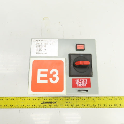 Daykin MDGTB-13 Disconnect Transformer Pri 480V Sec 120V 6.3A Total VA 750 1PH