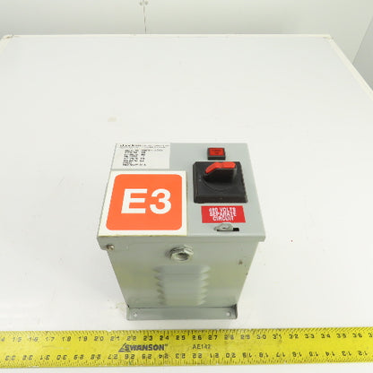 Daykin MDGTB-13 Disconnect Transformer Pri 480V Sec 120V 6.3A Total VA 750 1PH