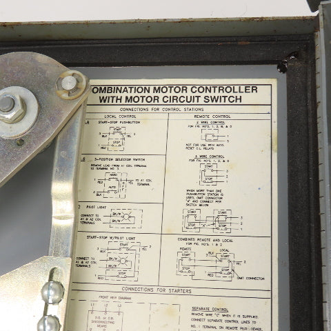 Eaton C400LG Nema Size 1 Combination Motor Controller 27 Amp W/ Disconnect