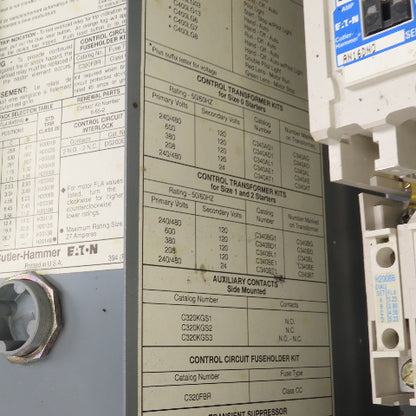 Eaton C400LG Nema Size 1 Combination Motor Controller 27 Amp W/ Disconnect