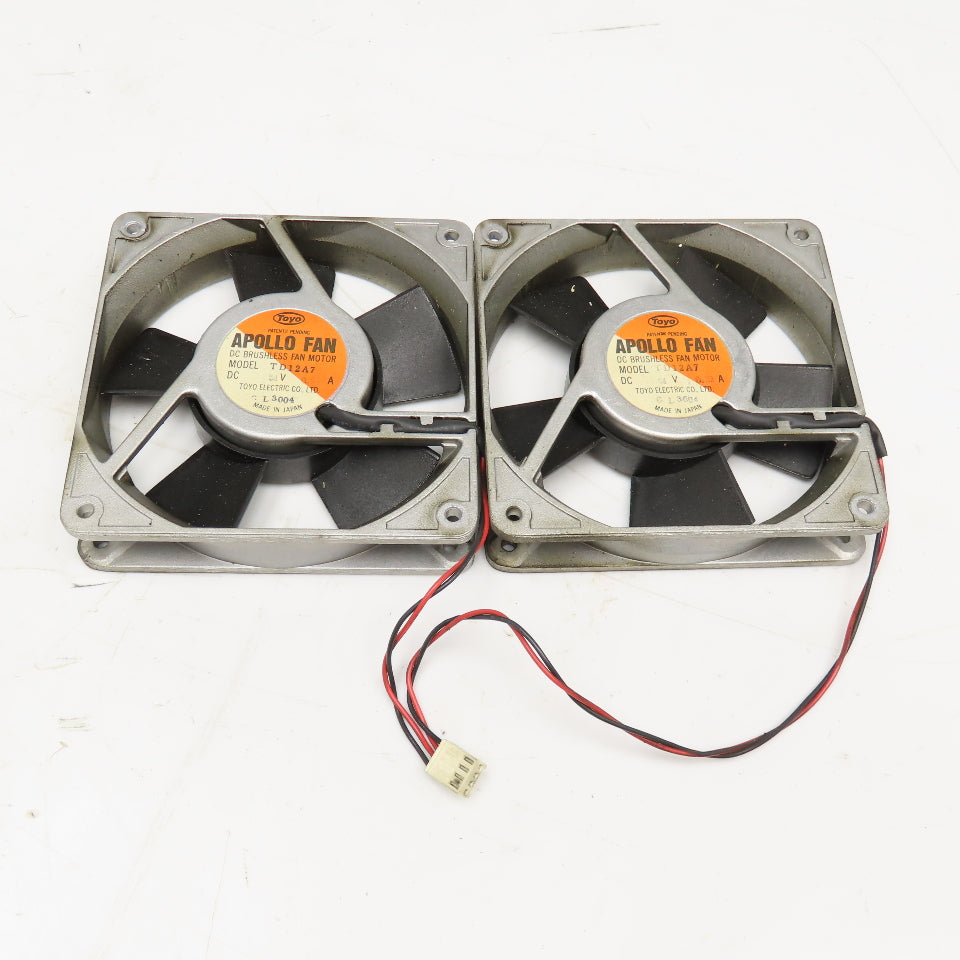 Toyo TD12A7 24V DC Brushless Cooling Fan From Meldas PLC Lot Of 2