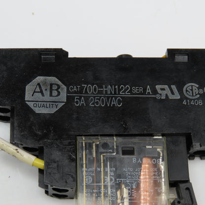 Allen Bradley 700-HK32Z24 700-HN122 Relay Module 2PDT 24VDC W/ Socket Lot Of 6
