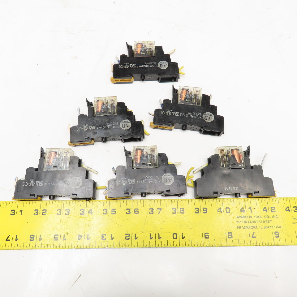 Allen Bradley 700-HK32Z24 700-HN122 Relay Module 2PDT 24VDC W/ Socket Lot Of 6
