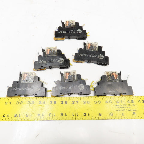 Allen Bradley 700-HK32Z24 700-HN122 Relay Module 2PDT 24VDC W/ Socket Lot Of 6